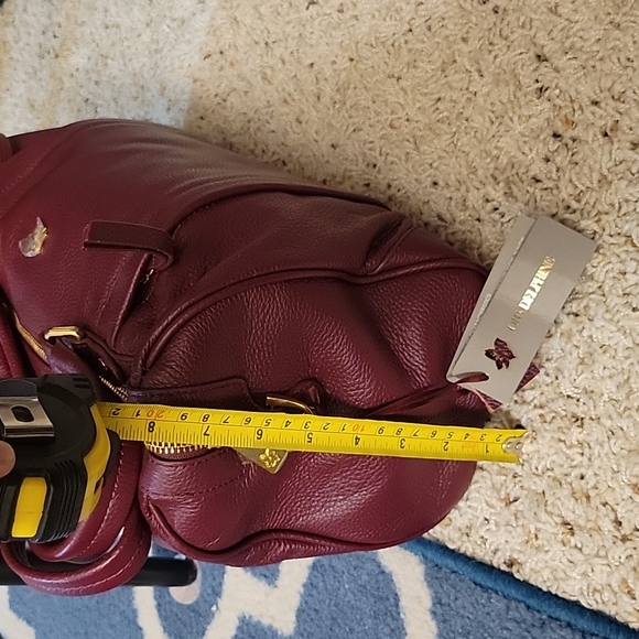 Ora Delphine NWT Maroon Leather Satchel Bag - Picture 10 of 10
